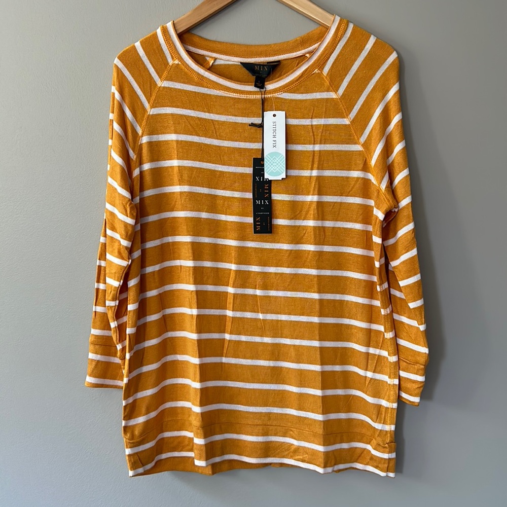 Mix by 41Hawthorn Arnold Raglan‎ Knit Top Sz L NWT